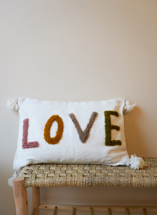 Coussin pompons - Love