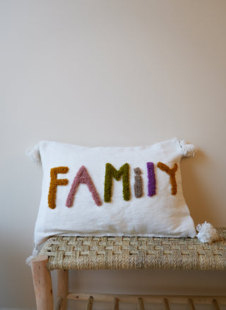 Coussin pompons - Family