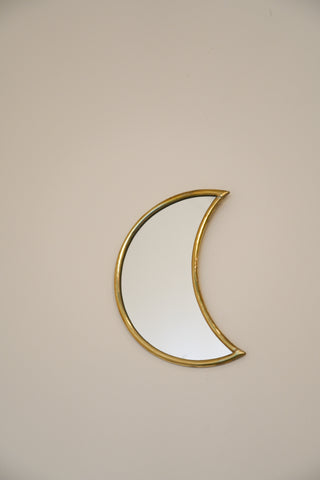 Miroir lune en laiton